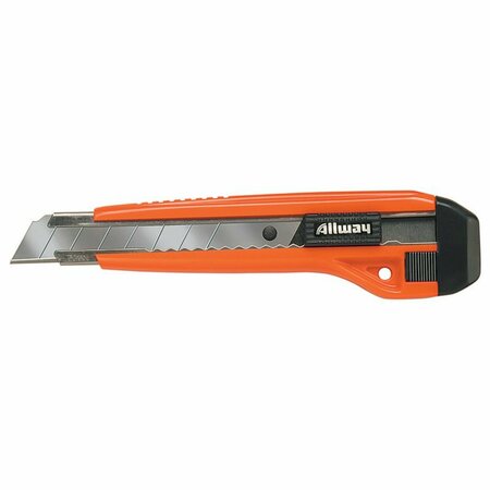 ALLWAY Deluxe 6-3/8 in. Snap-Off Utility Knife Orange KS7